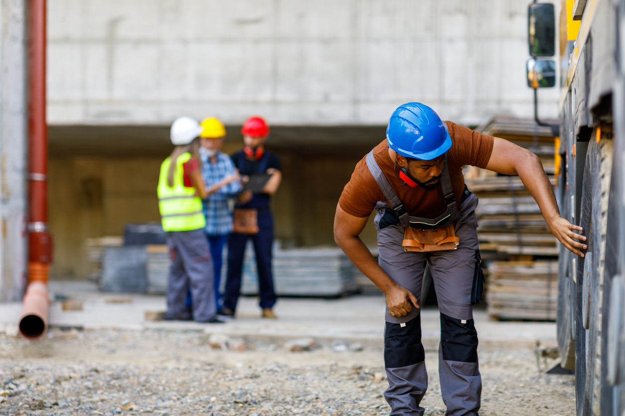 Construction Site Worker Before an Accident Occurs