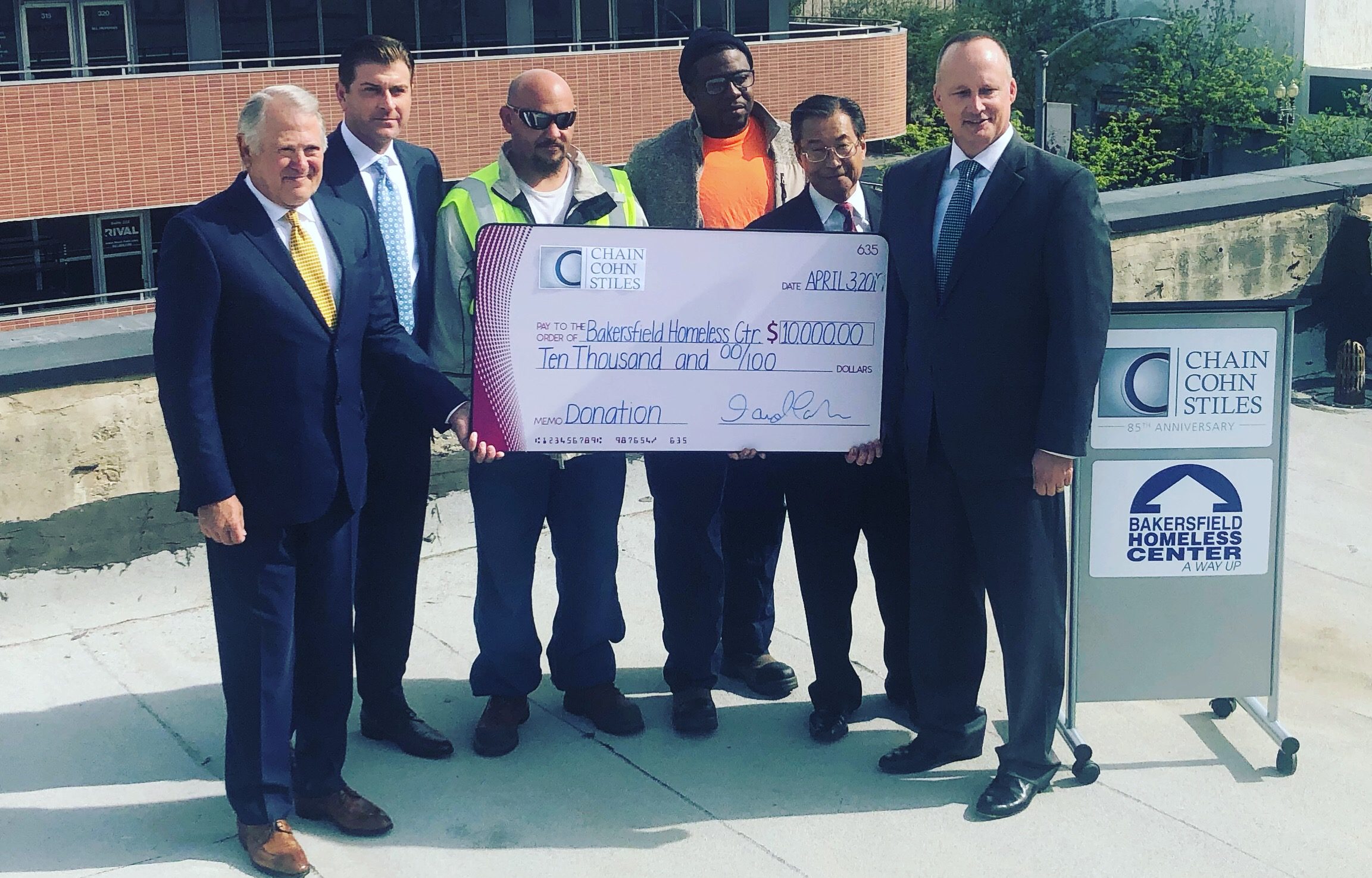 Chain | Cohn | Clark donates $10,000 for Bakersfield Homeless Center jobs program