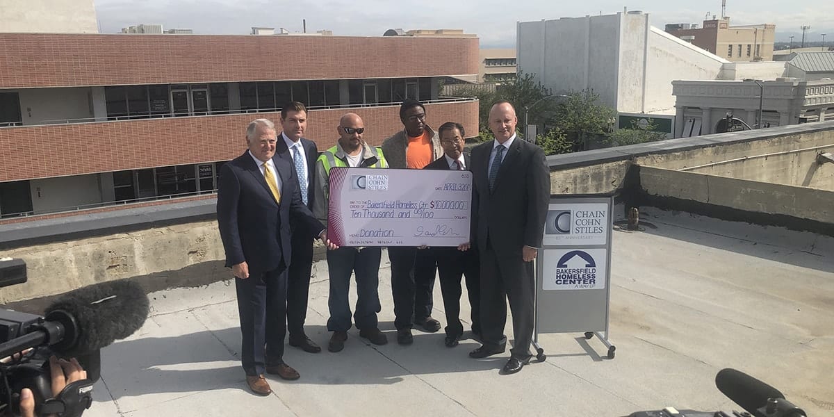 Chain | Cohn | Clark donates $10,000 for Bakersfield Homeless Center jobs program