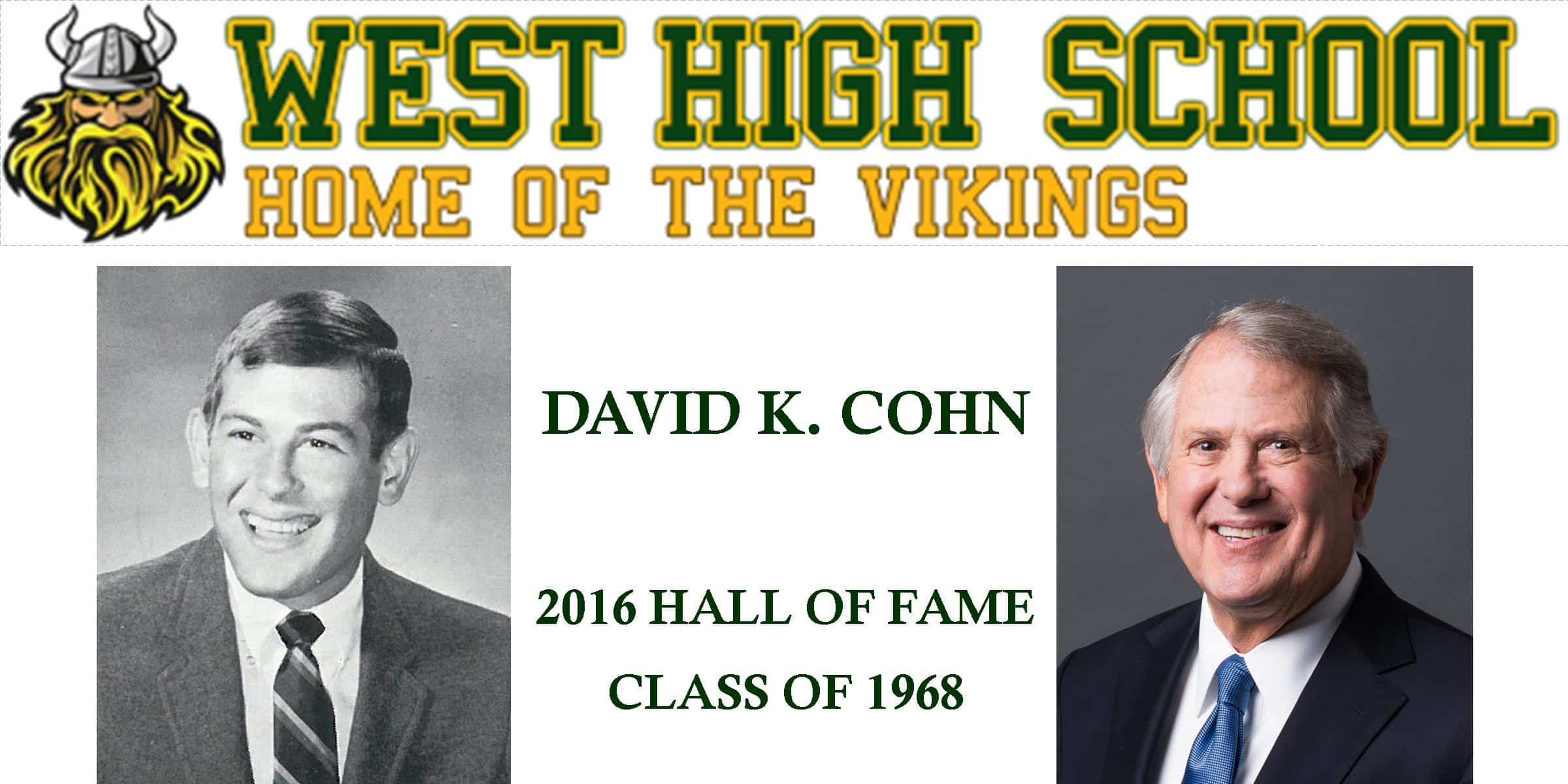 David K. Cohn selected into West High School’s inaugural hall of fame