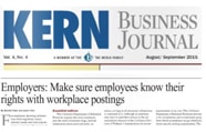 Kern Business Journal features employer tips from law firm’s workers’ compensation* attorneys