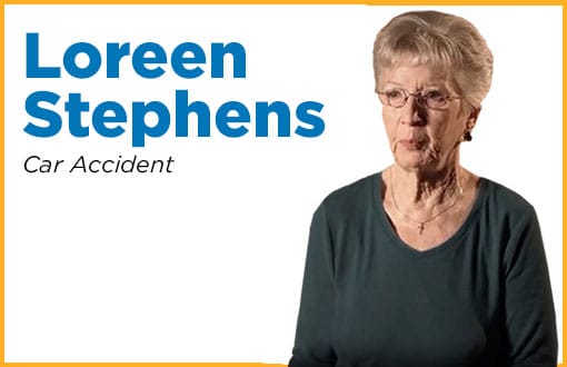 Meet Loreen Stephens, a resident of Bakersfield who was involved in a car accident