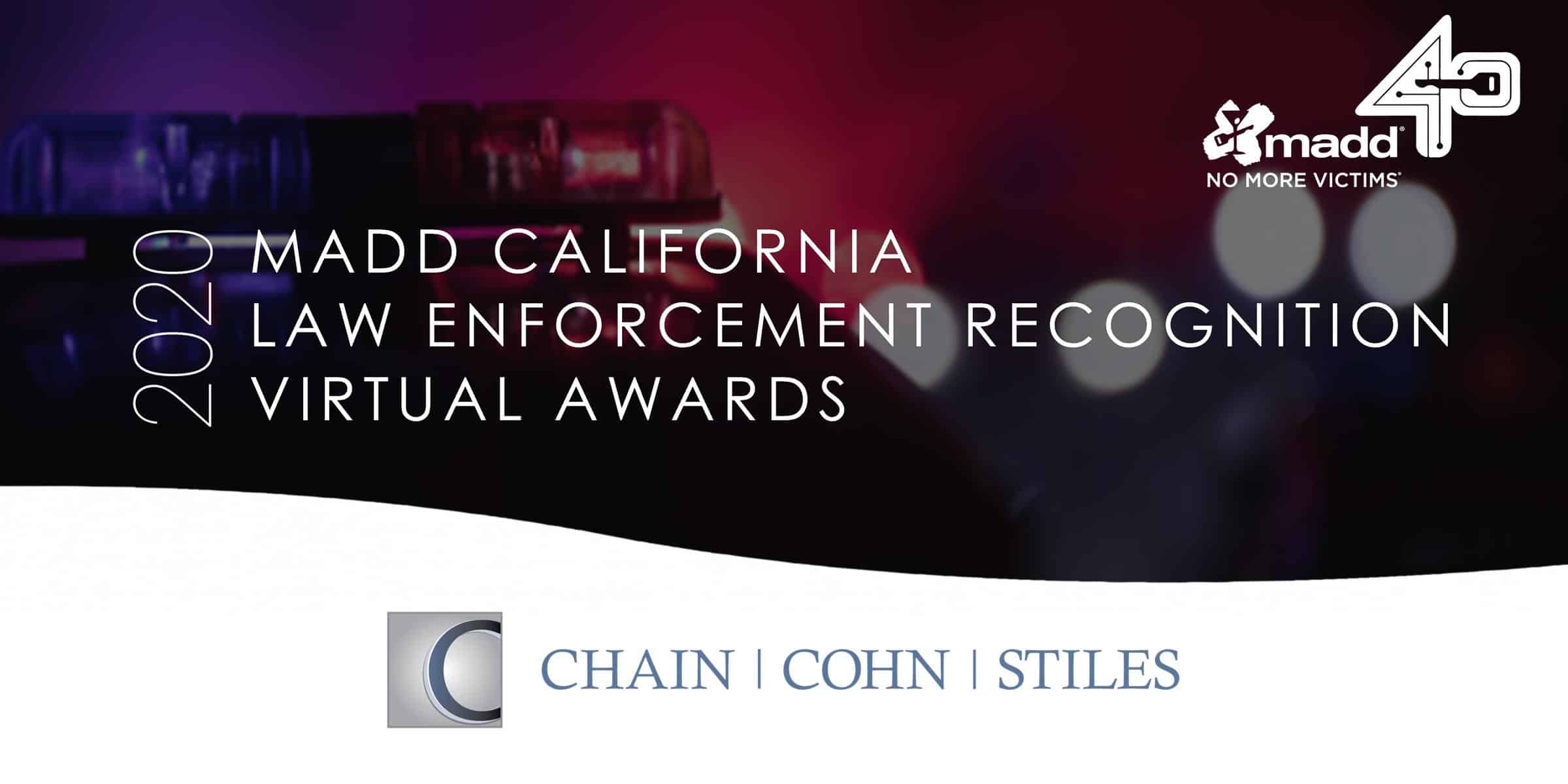 MADD Kern County awards ceremony, sponsored by Chain | Cohn | Clark, honors locals fighting against DUI crimes
