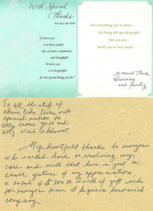 Thank you from Rosemary